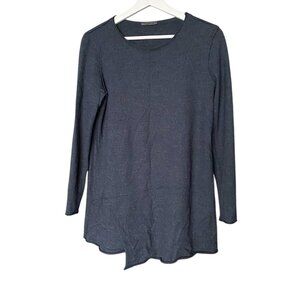 OSKA Dark Grey 100% Wool Lagenlook Made in Germany Lightweight Sweater Sz 0